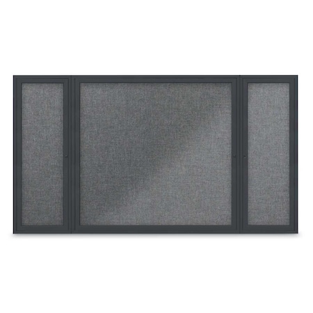 United Visual Products Indoor Enclosed Combo Board, 48"x36", Gold Frame/Blue & Ultramarine UVCB4836G-BLUE-ULTMAR
